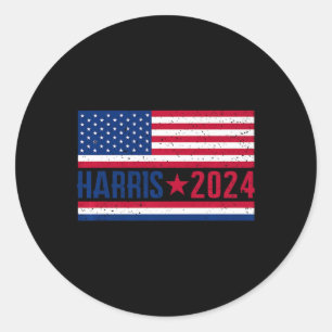 Kamala Harris 2024 Madam President Kamala 47 Usa E Classic Round Sticker