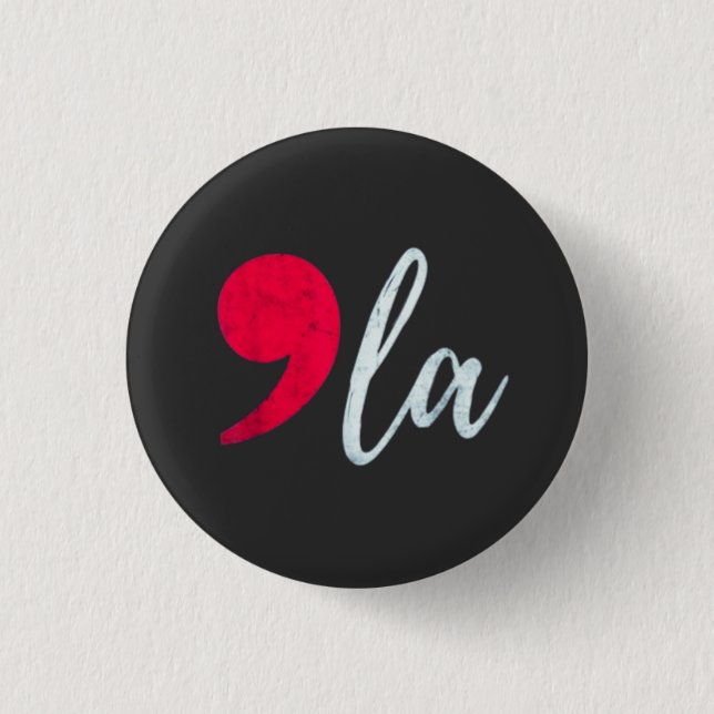 Kamala Harris 2024 President Comma La Funny 3 Cm Round Badge (Front)