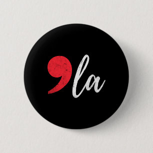 Kamala Harris 2024 President Comma La Funny 6 Cm Round Badge