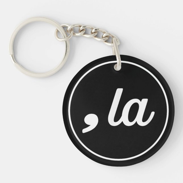 Kamala Harris 2024 President Comma La Funny Key Ring (Front)