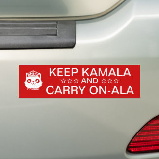 Kamala Harris 2024 President Keep Calm Carry On Bumper Sticker