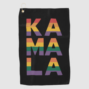 Kamala Harris 2024 Rainbow Flag Gay Pride LGBT Golf Towel