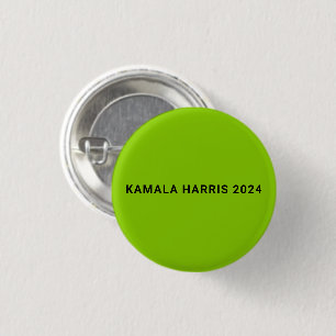 kamala harris 2024 simple custom text brat green 3 cm round badge
