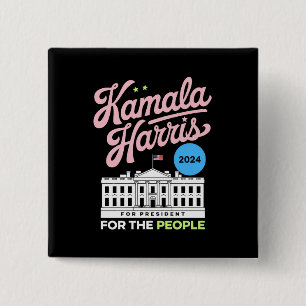 Kamala Harris 2024 Social Democrat Vote Blue 15 Cm Square Badge