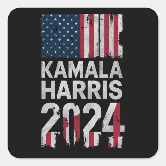 KAMALA HARRIS 2024 SQUARE STICKER (Front)