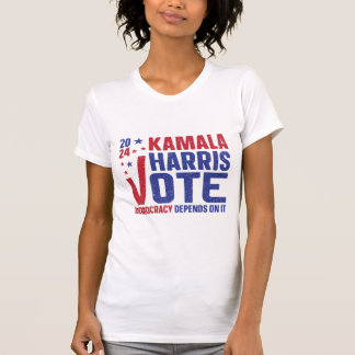 Kamala Harris 2024 Vote "Democracy Depends on It" T-Shirt