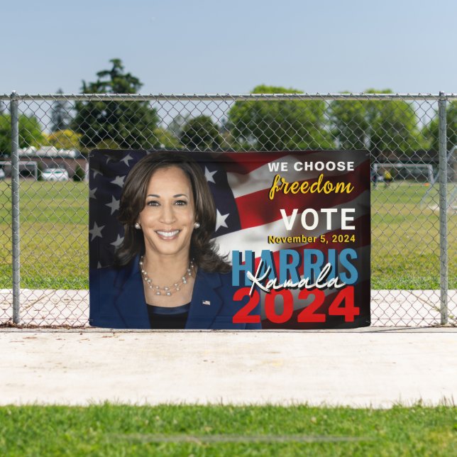 Kamala Harris 2024 Vote Patriotic Campaign Banner (Insitu)