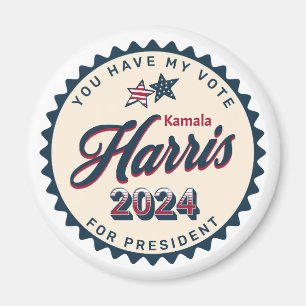 Kamala Harris 2024 You Have my Vote Magnet