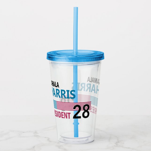 Kamala Harris 2028 Acrylic Tumbler (Front)