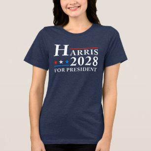 Kamala Harris 2028 Harris For President 2028 Tri-Blend Shirt