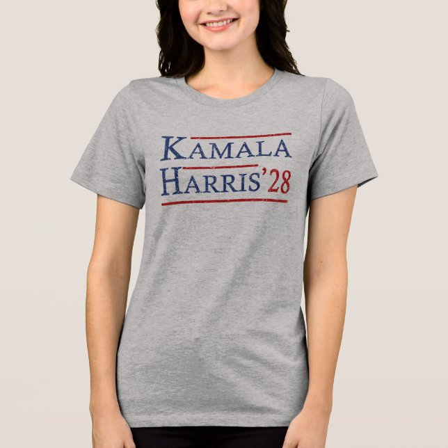 Kamala Harris 2028 US Presidential Election Kamala Tri-Blend Shirt (Front)