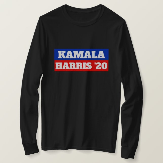 Kamala Harris '20 in Red, White and Blue T-Shirt (Design Front)