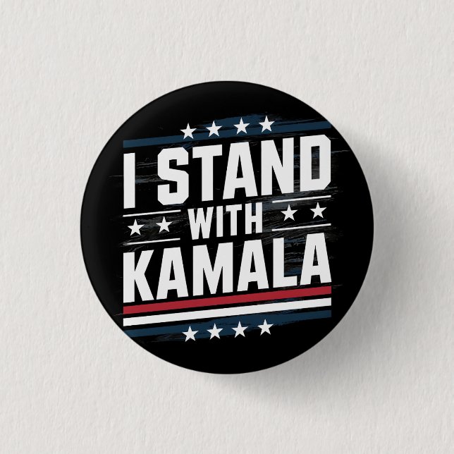Kamala Harris 3 Cm Round Badge (Front)