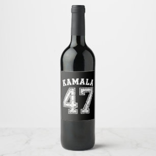 Kamala Harris 47 For President For The People  Wine Label