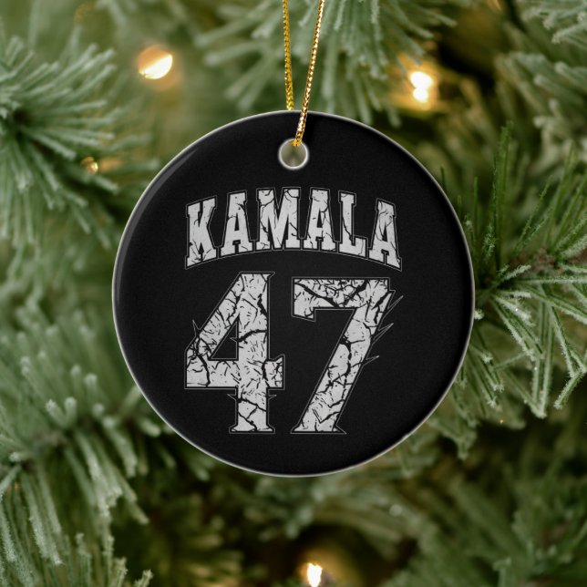 Kamala Harris 47 th President USA America 2024 Ceramic Tree Decoration (Tree)