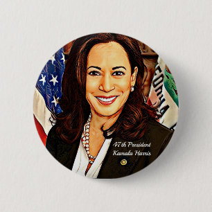 Kamala-Harris-47th-Presdent-USA_ 6 Cm Round Badge