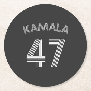 Kamala Harris 47th president Election Gift Round Paper Coaster