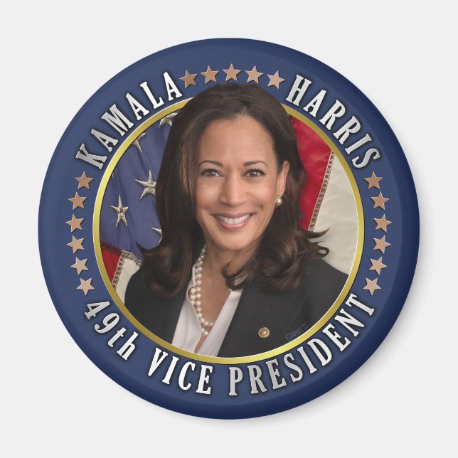 Kamala Harris 49th Vice President Commemorative Magnet (Front)