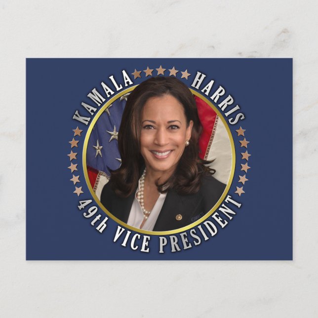 Kamala Harris 49th Vice President Commemorative Postcard (Front)