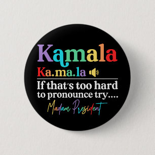Kamala Harris 6 Cm Round Badge