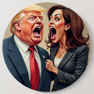 Kamala harris  6 cm round badge