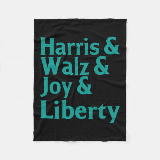 Kamala Harris &amp; W Joy Liberty Supporters Tee  Fleece Blanket