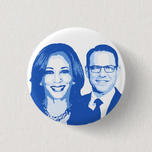 Kamala Harris and Josh Shapiro 3 Cm Round Badge