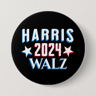 Kamala Harris and Tim Walz 2024 7.5 Cm Round Badge
