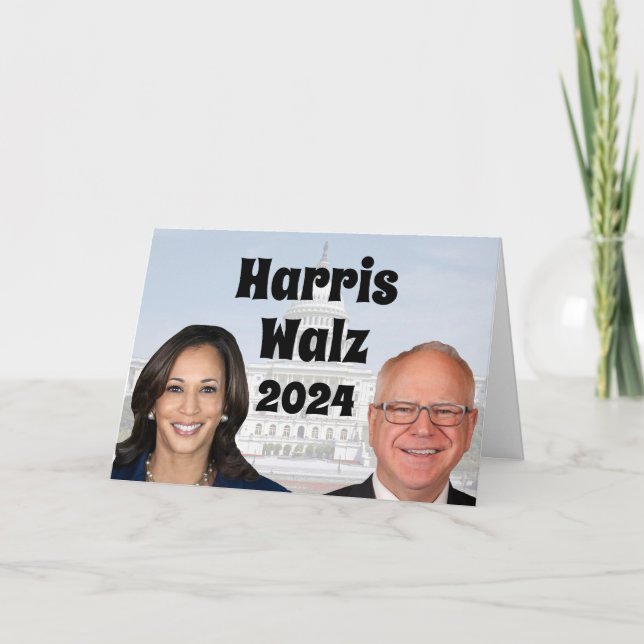 Kamala Harris and Tim Walz 2024 Card (Front)