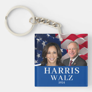 Kamala Harris And Tim Walz 2024 Key Ring