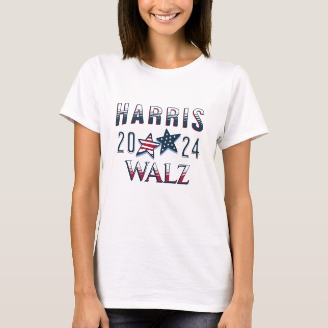 Kamala Harris and Tim Walz 2024 T-Shirt (Front)