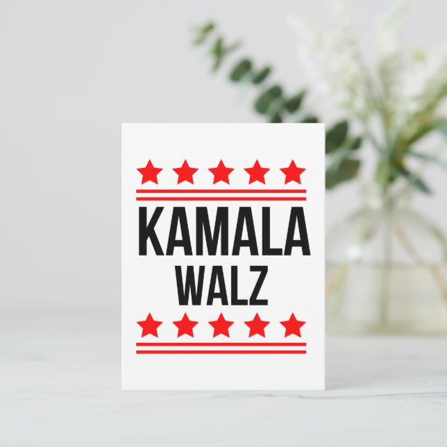 Kamala Harris And Tim Walz  Postcard (Standing Front)