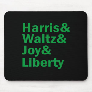 Kamala Harris And Waltz Joy Liberty Funny Mouse Pad
