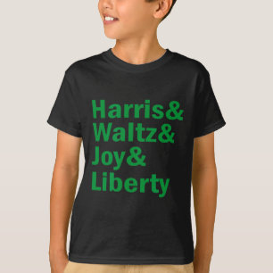 Kamala Harris And Waltz Joy Liberty Funny T-Shirt