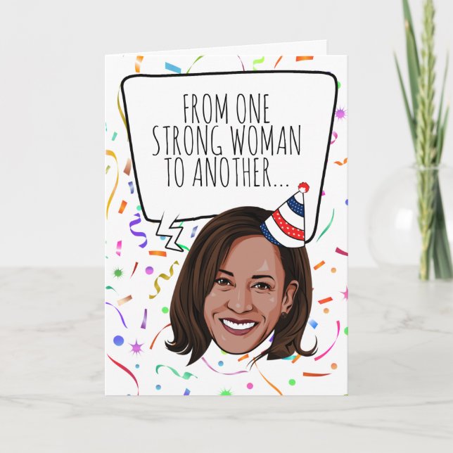 Kamala Harris Birthday: From One Strong Woman Card (Front)