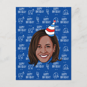 KAMALA HARRIS Birthday Postcard