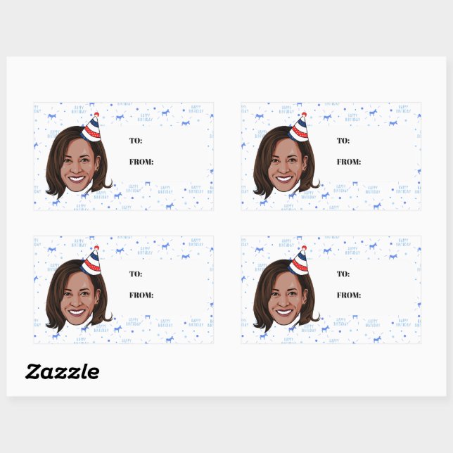 Kamala Harris Birthday Rectangular Sticker (Sheet)