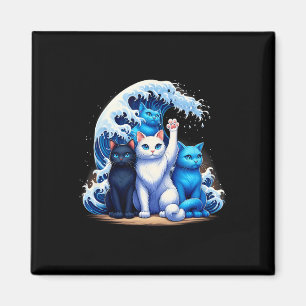 Kamala Harris Blue Cats Wave Cat Owners Cat Lovers Magnet