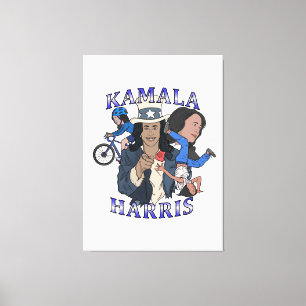Kamala Harris Bootleg Rap Style Election Canvas Print