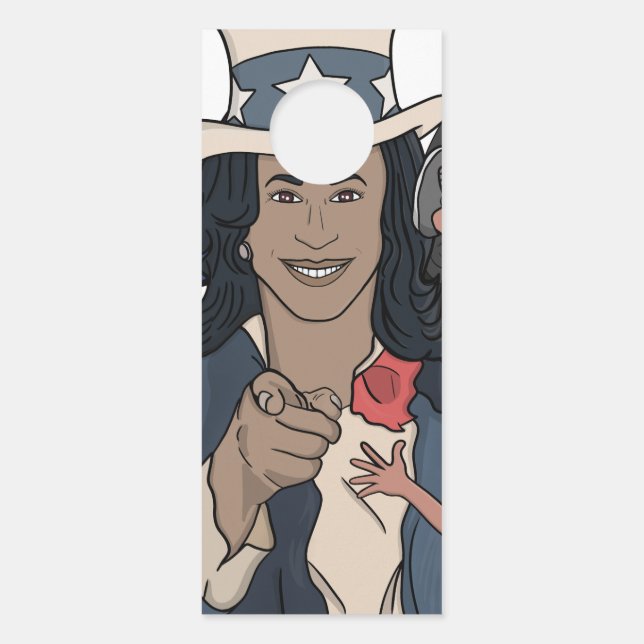 Kamala Harris Bootleg Rap Style Election Door Hanger (Front)