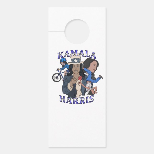 Kamala Harris Bootleg Rap Style Election Door Hanger (Front)