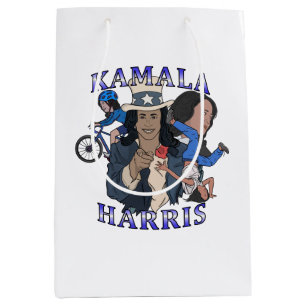 Kamala Harris Bootleg Rap Style Election Medium Gift Bag