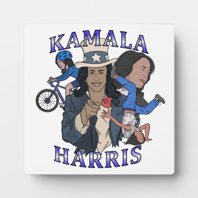 Kamala Harris Bootleg Rap Style Election Plaque (Front)