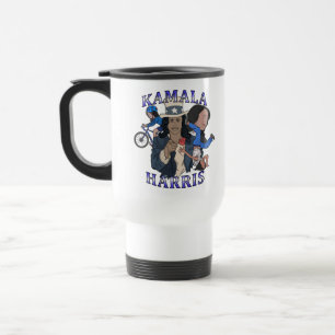 Kamala Harris Bootleg Rap Style Election Travel Mug