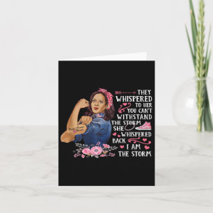 Kamala-harris Breast Cancer I Am The Storm Yes We Card