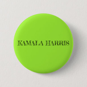 Kamala Harris Button in Lime Green