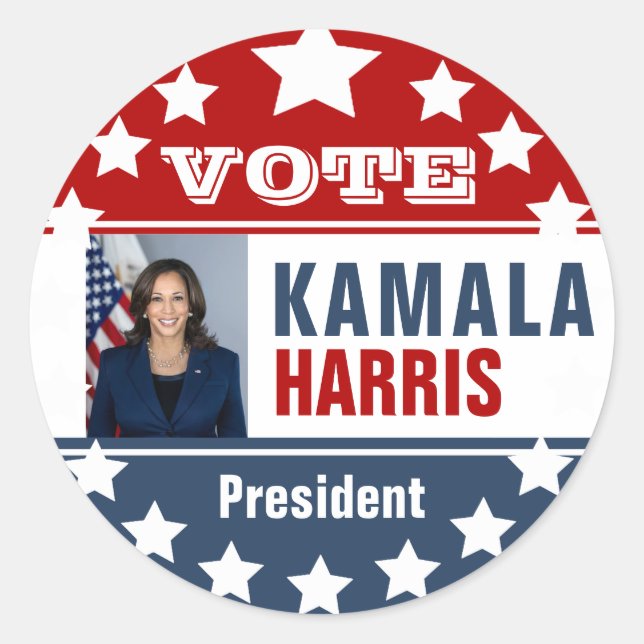 Kamala Harris  Campaign Classic Round Sticker (Front)