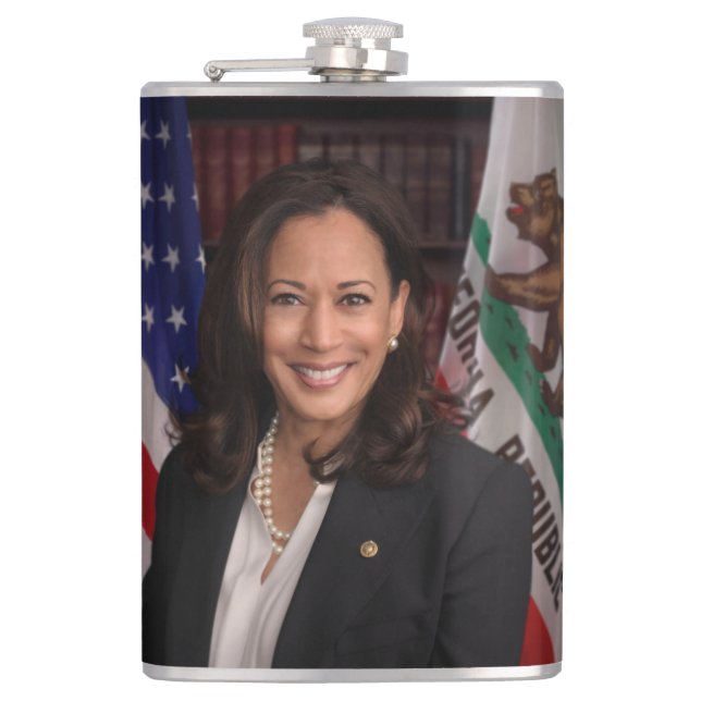 Kamala Harris Candidate for President US 2024 Hip Flask (Front)
