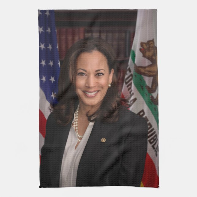 Kamala Harris Candidate for President US 2024 Tea Towel (Vertical)