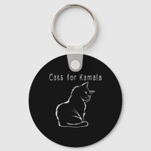 Kamala Harris Cat Funny Key Ring